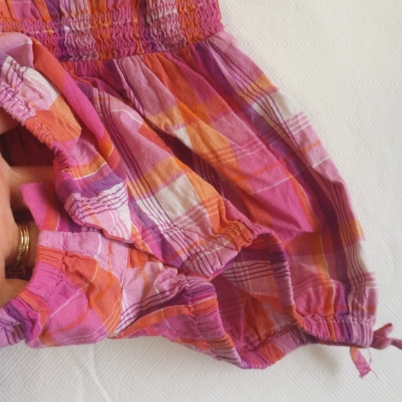 koala baby smocked plaid summer bubble romper playsuit 6-9 months baby girl - Picture 3 of 7